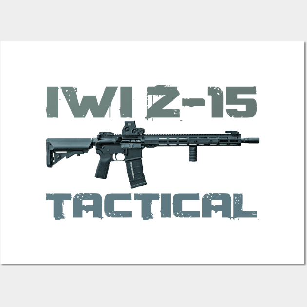 IWI Z-15 Tactical AR15 Rifle Wall Art by Aim For The Face